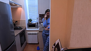 Stepmom gets cum twice for stepson's silence