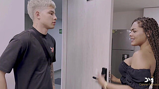 FREE - Fucking my best friend's mom, a sexy busty and big ass Ebony MILF - Danner Mendez & Carla Morelli