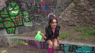 Hot Brunette Jade Amor Performs Street Doll Rides Martin's Cock & Swallows Cum For Cash - FAKEHUB