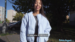 Public Agent Her bubble butt bounces on his cock like a pumped up basketball