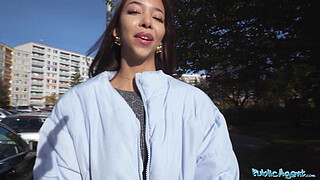 Public Agent Her bubble butt bounces on his cock like a pumped up basketball