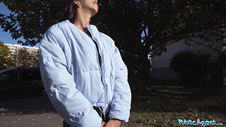 Public Agent Her bubble butt bounces on his cock like a pumped up basketball