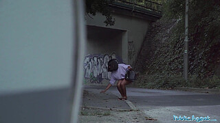 Public Agent She takes the bait and spreads her legs for a big fat cock to fuck her hard and fast