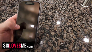 Sexy Stepsis Is Sending Stepbro Nude Videos From The Bathroom, Showing Off Her Sweet Tits