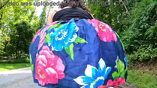 Butt plugged wife - motorcycle exhibitionist