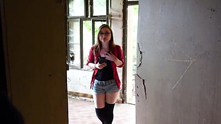 Halloween Roleplay Sex with Petite German Teen TinyEmily who seduce to Fuck by Stranger