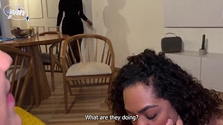 My best friend's cuckold boyfriend fucks me in my living room and we did an interracial threesome with two Colombian MILFs! Kylei Ellish, Carla Morelli and Danner Mendez