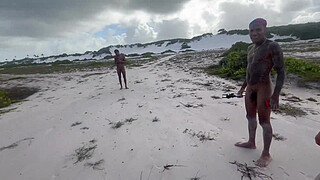 I went to do Putaria with my hot friends in a sandy desert