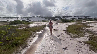 I went to do Putaria with my hot friends in a sandy desert