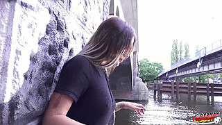 GERMAN SCOUT - First Anal Fuck at Pickup Casting for Big Butt Teen Crystal Richi