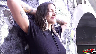 GERMAN SCOUT - First Anal Fuck at Pickup Casting for Big Butt Teen Crystal Richi