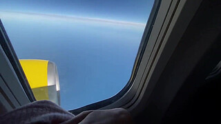 Busty stewardess flew on vacation with her lover and cummed hard on the plane toilet 10’000m alt