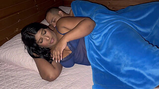 stepfather accidentally mistakes his stepdaughter for his wife, leaving her pussy open and filled with a lot of creampie