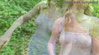 PUBLIC NAKED RUNNING TRAINING AND FLASHING HAIRY PUSSY OUTDOORS