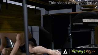 MOMMY'S BOY - Pervert MILF Teacher Lauren Phillips Takes 18yo Student's Cock, Then Gym Teacher's BBC