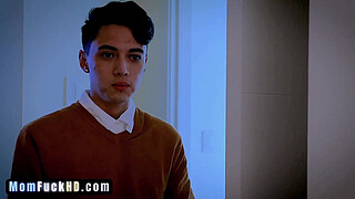 My stepson's cock surprised me with its size. I would never have imagined it. My husband doesn't fuck me properly, so I'm going to want this boy to fuck me like a slut every day