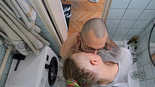 Our morning rotine! Hard bathroom fuck, her pussy just destroyed!