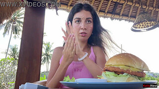 Asked the waiter to cum on my face in a public cafe - I only like to dine covered in cum - Cumwalk