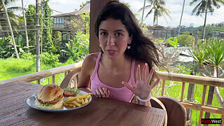 Asked the waiter to cum on my face in a public cafe - I only like to dine covered in cum - Cumwalk