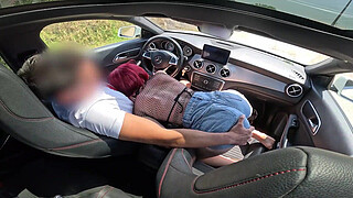 I pick up an unknown girl from a party and she gives me a blowjob until I finish cumming when I take out my penis in the car