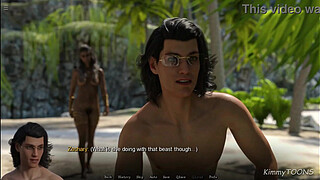 Lora Croft fucked by Big Dick Monsters on enchanted island