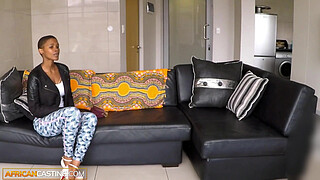 African Casting - Busty Ebony Babe Seals The Deal With A Pussy Drill
