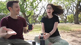 How does a Day at the Park end up with a Public Blowjob- - Cute Teen Swallows Cum