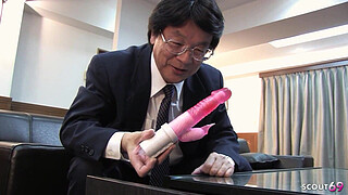 Japanese Wife caught at Cheating Creampie Fuck with her old Boss in uncensored JAV Porn