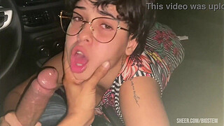 UBER, YOUNG GIRL CAME BACK FROM THE PARTY AND HAD TO PAY FOR THE WITH A BLOWJOB