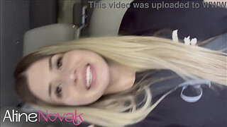 Busty blonde thought she was going to pick flowers, but the boy had other plans, he planted his dick in her little rose and even watered it with milk