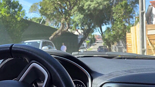 A stranger noticed that I was masturbating in the car and helped me cum