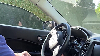 A stranger noticed that I was masturbating in the car and helped me cum
