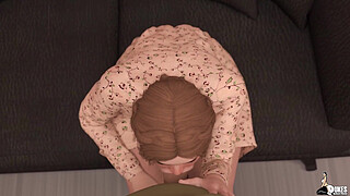 Horny Colledge boy fucks his Uncle's New hot Nerdy wife