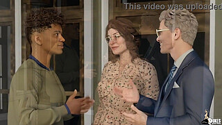 Horny Colledge boy fucks his Uncle's New hot Nerdy wife