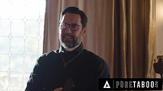 PURE TABOO Horny Virgin Teen Penelope Kay Seduces Pervert Priest To Fuck Her Ass