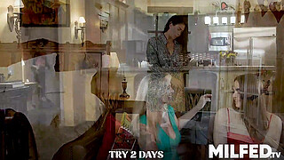 Lesbian MILF Step Mom Eats her Young Step Daughter's Entire Ass