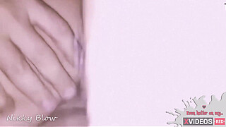 Lover have cum inside my pussy while I riding on hubby cock bareback. Double vaginal penetration