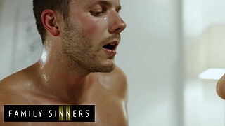 FAMILY SINNERS - Kasey Warner Is Shocked At How Big Her Step Cousin Codey's Cock Is & She Is Excited To Taste It