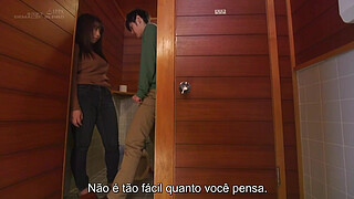 Sucking Her Breasts In Secret [Subtitled] Hachino Tsubasa