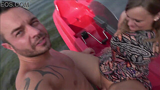 PEDALBOAT FUCK in the middle of the lake
