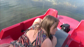 PEDALBOAT FUCK in the middle of the lake