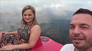 PEDALBOAT FUCK in the middle of the lake