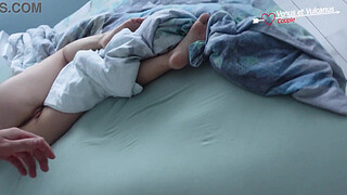 Stepmom waits for Stepson in the bed! Taboo sex.