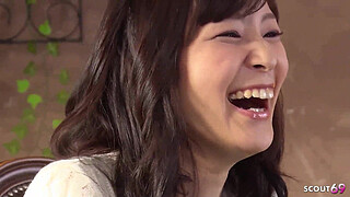 Cute Japanese Teen get Real Squirt Orgasm while uncensored Casting Clit play with Vibrator