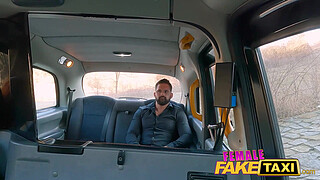 Female Fake Taxi She lets her passenger play with her massive tits