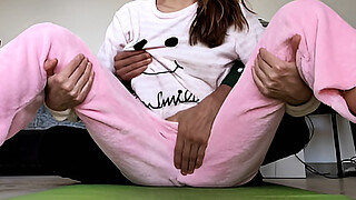 stepbrother teasing small tits whore stepsister 18yo and make her horny orgasm