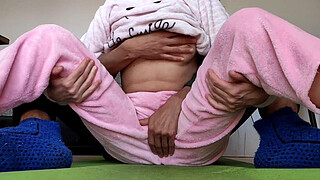 stepbrother teasing small tits whore stepsister 18yo and make her horny orgasm