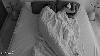 Amateur couple romantic night sex was recorded with hidden cam in room - huge cumshot into wifes mouth