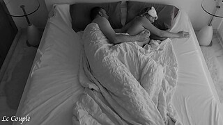 Amateur couple romantic night sex was recorded with hidden cam in room - huge cumshot into wifes mouth