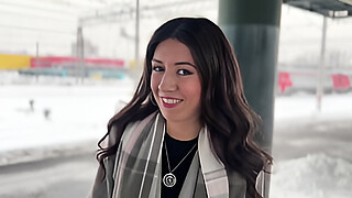 Public agent - Offered a girl from the station to undergo a casting right on a public train